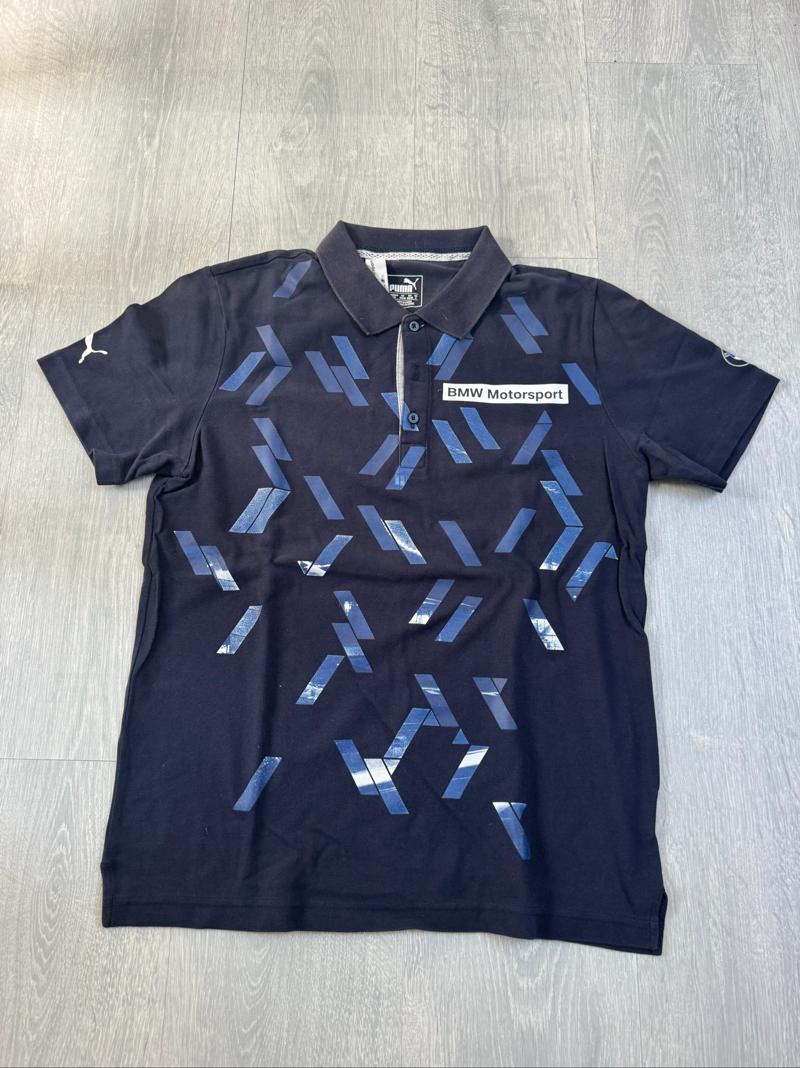 Puma BMW Motorsport herenpoloshirt S marineblauw met raceautomotiefprint – photo 3